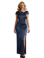 Mermaid Slit Mother of The Bride Groom Dresses Off Shoulder Wedding Formal Outfits