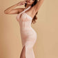 Elegant Soft Satin Mermaid Halter Side Slit Floor-Length Bridesmaid Dresses Online