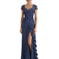 Elegant Ruffle Lace Chiffon A-Line Mother of The Bride Dresses Wedding