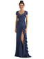 Elegant Ruffle Lace Chiffon A-Line Mother of The Bride Dresses Wedding
