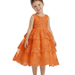 Tiered Lace Flower Girl Gown Sleeveless Round Neck Layered Skirt Princess Wedding Dress