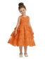 Tiered Lace Flower Girl Gown Sleeveless Round Neck Layered Skirt Princess Wedding Dress