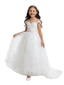 Spaghetti-Straps Princess Flower Dress Birthday Party Dresses
