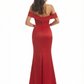 Women Sexy Off The Shoulder Silky Satin Mermaid Long Formal Dresses