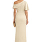 One Shoulder Mother of the Bride Dresses Champagne Satin Wedding Party Gowns for Moms