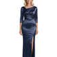 Chic Silk Dress Custom Mother of The Groom Dresses Wedding Mother Outfits Slit Long