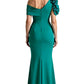 Off Shoulder Mother of the Bride Dresses Slit Silk Satin Formal Dresses for Weddings Modern