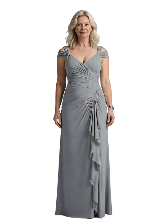 Chiffon Ruffle Dress Custom Mother of The Groom Dresses Wedding Mother Outfits Lace Long