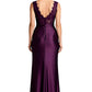 Sexy Lace Mother of the Bride Dresses Slit V-Neck Satin Formal Dresses for Weddings Sleeveless