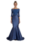 Elegant Off Shoulder Lace Chiffon A-Line Mother of The Bride Dresses Wedding