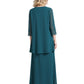 3PCS Chiffon Mother of The Bride Dresses A-line Wedding Formal Evening Gowns