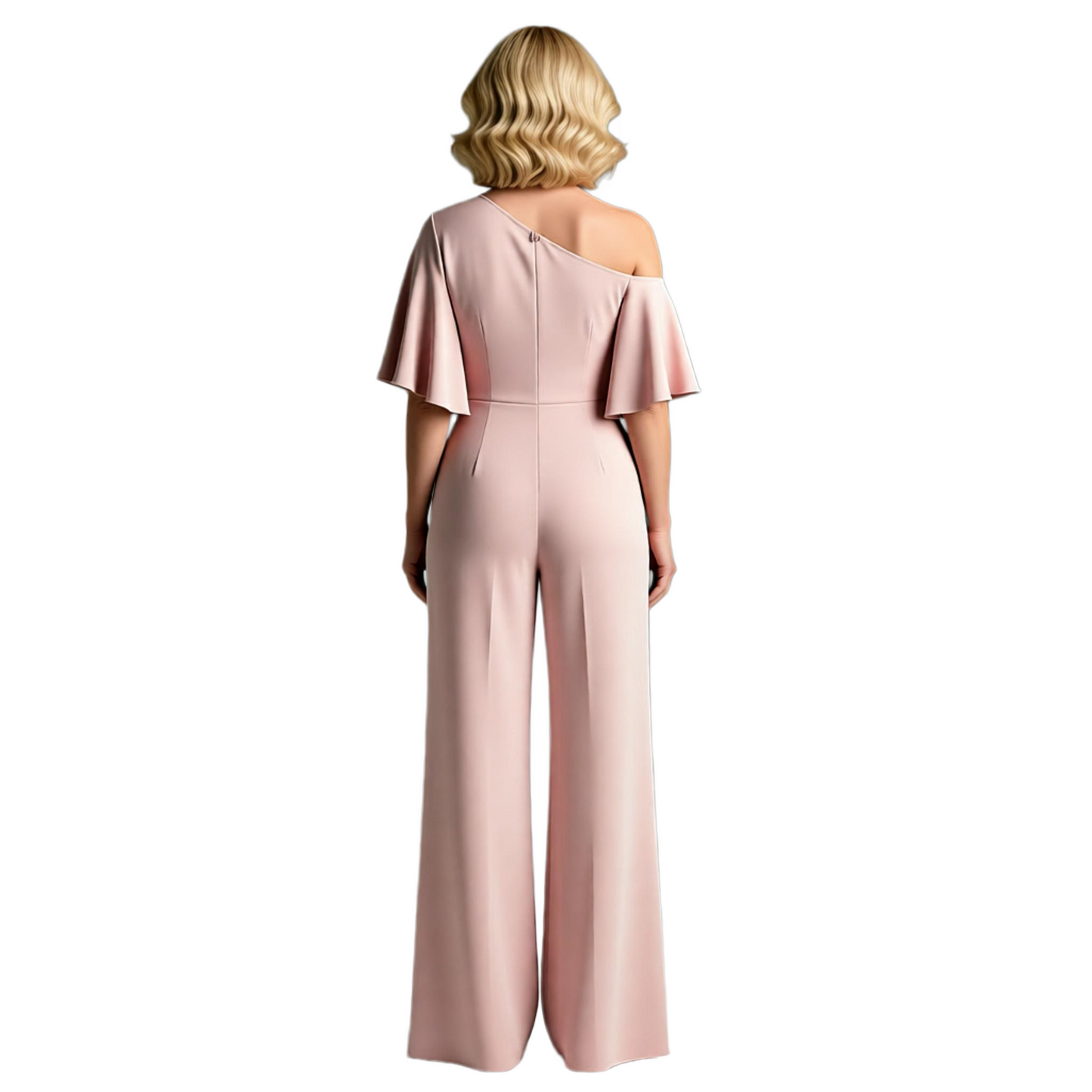 One Shoulder Jumpsuits Mother of the Bride Dresses Chiffon Formal Dresses for Weddings