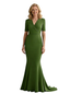 Sexy Custom Mother of The Groom Dresses Plus Size Grandmother Wedding Attire V-Neck
