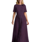 A-Line Chiffon Custom Mother of The Groom Dresses Grandmother Wedding Attire