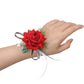 Mori Rose Bride and Groom Wrist Flower Brooch Wedding Sisters Group Hand Flower Groomsmen Group Corsage