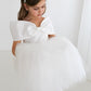 Flower Girl Dresses Weddings Princess Tulle Appliqued Sash Kids Girls 'Pageant Gowns First Holy Communion Dresses