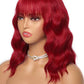 Wavy Wig With Air Bangs Women's Short Bob Colorful Wigs