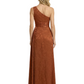 Elegant One Shoulder Floral Burnout Chiffon A-Line Formal Evening Dresses
