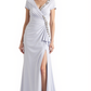 Elegant V Neck Lace Chiffon A-Line Mother of The Bride Dresses Luxe