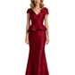 V-Neck Satin Wedding Formal Dresses Satin Mother of The Groom Dresses Wedding Outfits for Moms