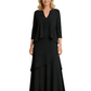 Chiffon Wedding Mother of The Bride Dresses Wedding Outfits for Moms V-neck Wedding Party Attire