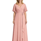 Modern Wedding Mother of The Bride Dresses Outfits for Moms V-neck Wedding Party Gowns
