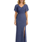 Chiffon Wedding Mother of The Bride Dresses V-neck Wedding Party Gowns for Moms