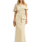 One Shoulder Mother of the Bride Dresses Champagne Satin Wedding Party Gowns for Moms