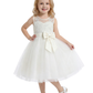 Spaghetti-Straps Flower Girl Dress with Sleeveless Lace Applique Bodice and A-Line Tulle Skirt