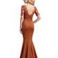 Mermaid Chiffon V-Neck Mother of The Bride Dress Evening Formal Dress