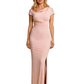 Cute Mother of the Bride Dresses Slit Chiffon Formal Dresses for Weddings Jewel Elegant