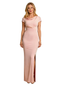 Cute Mother of the Bride Dresses Slit Chiffon Formal Dresses for Weddings Jewel Elegant