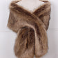 Ivory Faux Fur Stole For Women's Wedding Party Bridesmaid Bride