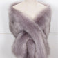 Ivory Faux Fur Stole For Women's Wedding Party Bridesmaid Bride