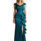 Silk Women Dress Mother of the Bride Dresses V-Neck Formal Dresses for Weddings