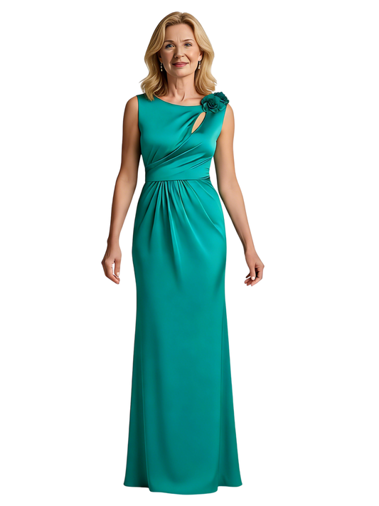 Elegant Mother of the Bride Dresses Sleeveless Formal Dresses for Weddings Silk Women Dress