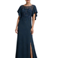 Elegant Jewel Chiffon Formal Dresses Mermaid Mother of The Bride Gowns