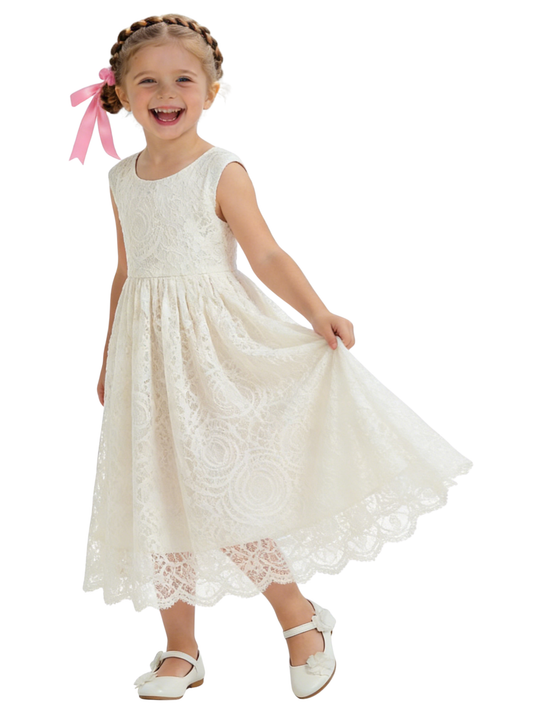 Sleeveless Princess Style Girls Formal Dress for Wedding Party Skirt for Weddings and Special Occasions