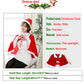 Christmas Velvet Shawl Cloak Cape Mrs Santa Claus Cape Robe Halloween Costume Red