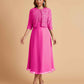 Elegant A-line Bateau Sleeveless Tea Length Mother of the Brides Dresses Online