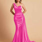 Sexy Satin Mermaid One Shoulder Maxi Long Bridesmaid Dresses Online