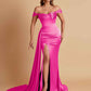 Sexy Soft Satin Sweetheart Off-the-shoulder Strapless Side-Slit Mermaid Bridesmaid Dresses