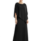 Elegant Mother of Bride Dresses Evening Gowns Trending 2026 Styles with Asymmetric Cape