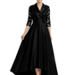 Elegant Mother of Bride Dress Evening Gowns Trending Styles with Lapel Collar 3/4 Sleeves