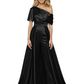One Shoulder Mother of Bride jumpsuits Formal Gowns Floor Length Detachable Train