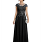 Chic Long A-Line Chiffon Mother of the Brides Dresses Sequin Mom Outfits For Wedding