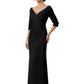 Elegant 3/4 Sleeve Mother of the Brides Dresses Mom Outfits Wedding Satin