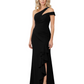 Modern Mother of Bride Dresses 2026 Asymmetric Neckline Ruffle Slit Gown