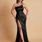 Gorgeous Strapless Soft Satin Side Slit Floor-Length Mermaid Bridesmaid Dresses