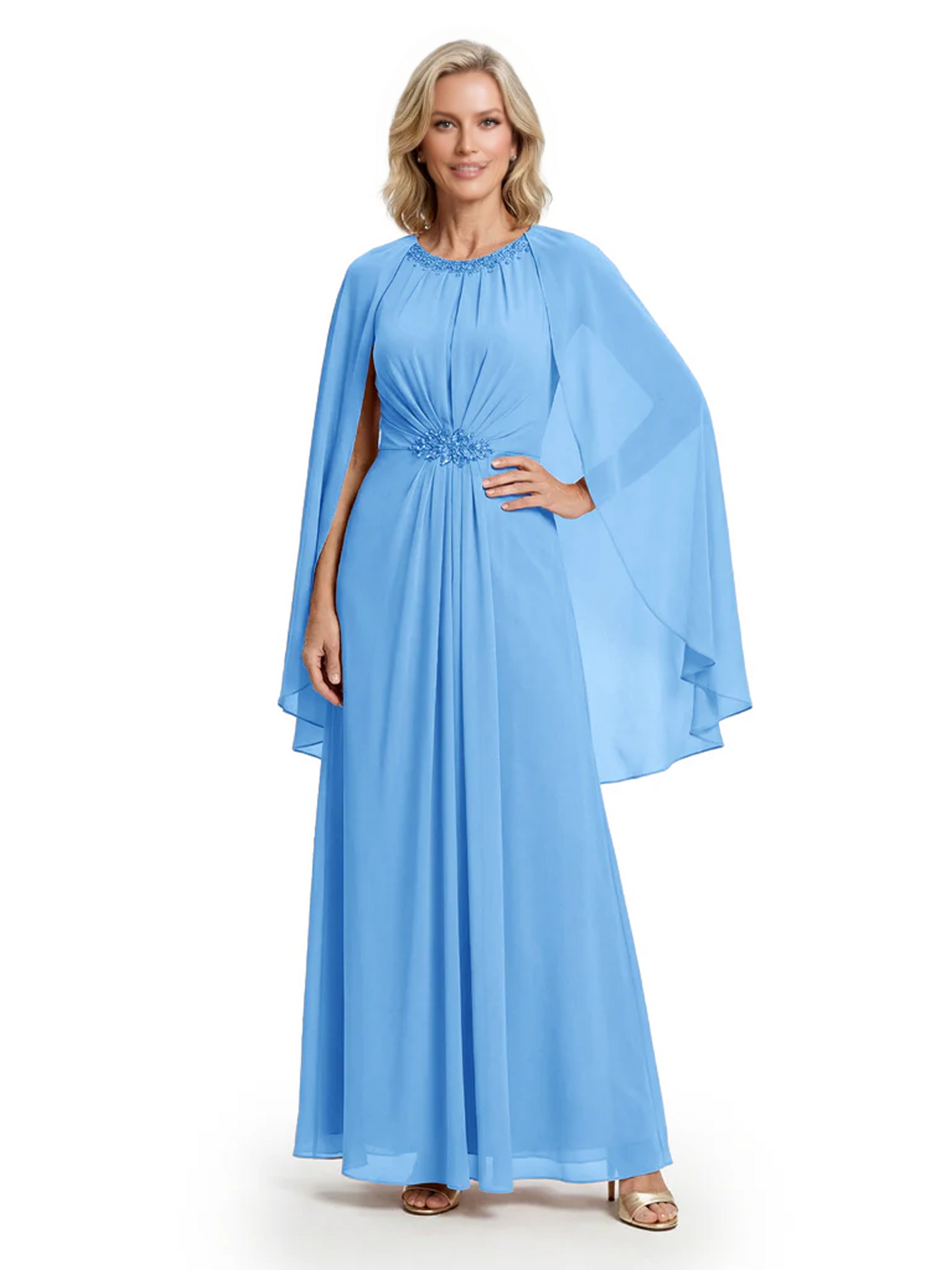 Floor Length Chiffon Mother of the Brides Dresses Wedding Party Gowns For Mom